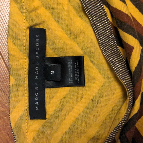 Marc by Marc Jacobs Yellow & Brown Top, Size M - Picture 4 of 4